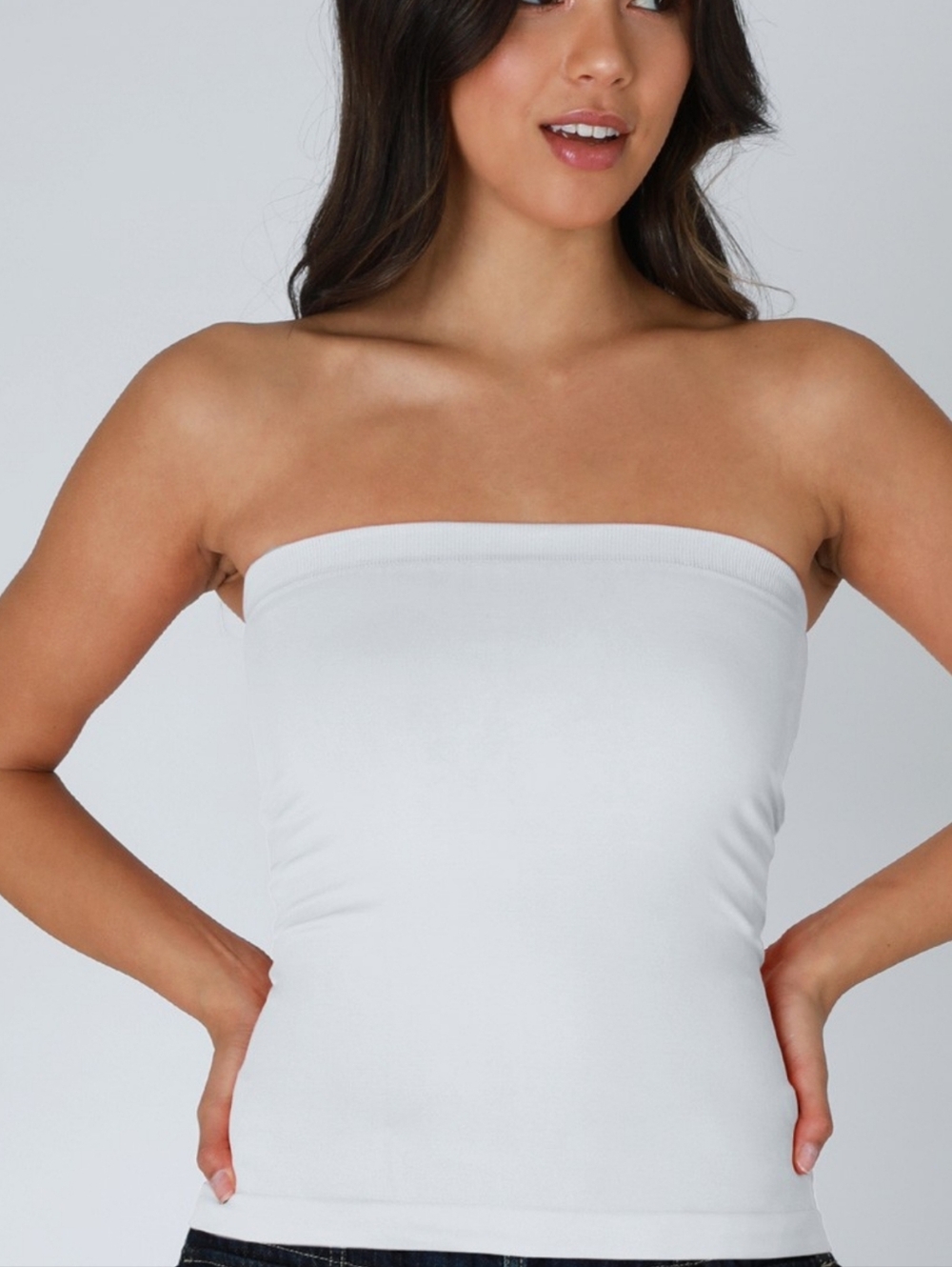 BB77 NikiBiki Double Layer Tube Top - White
